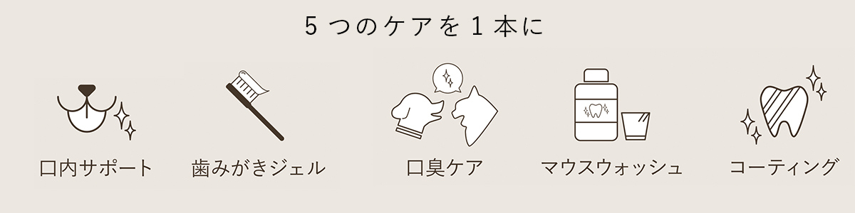 ５つのケアを１本に　口内サポート　歯磨きジェル　口臭ケア　マウスウォッシュ　コーティング