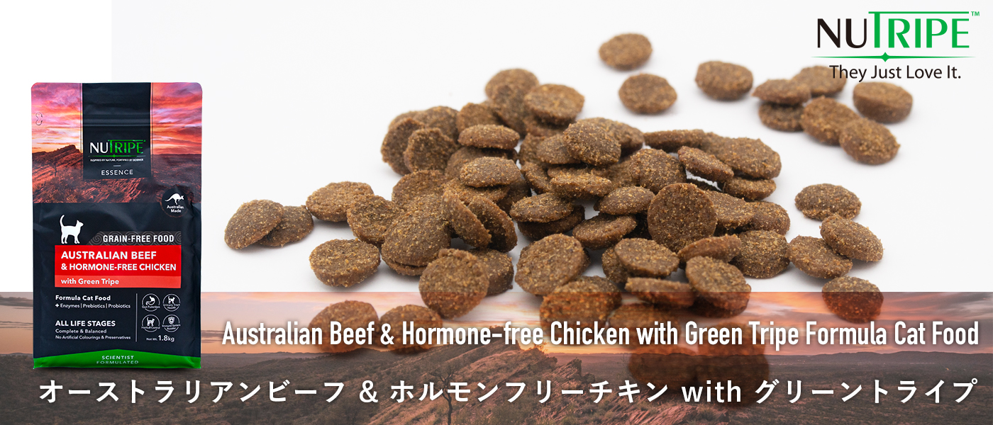 NUTRIPE ニュートライプ ドライ キャットフード オーストラリアンビーフ&ホルモンフリーチキンwithグリーントライプ