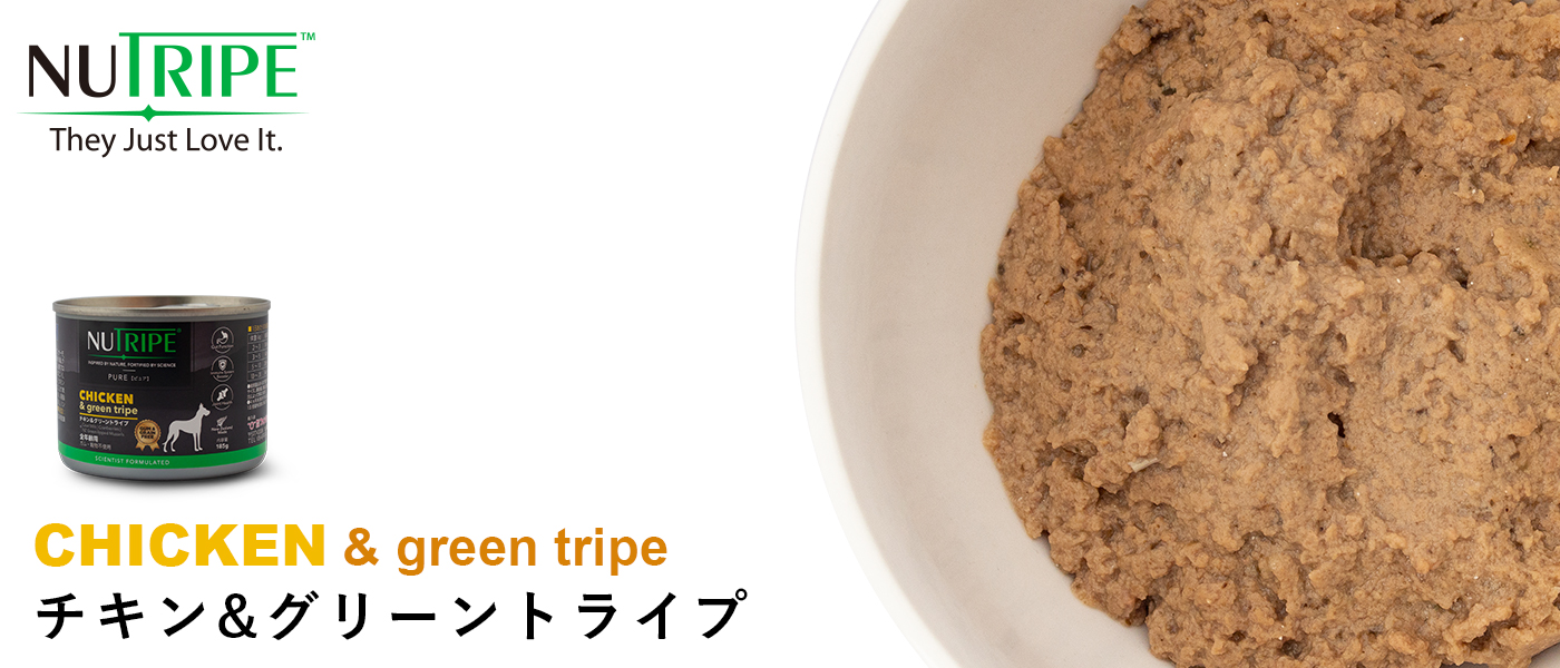 NUTRIPE　ニュートライプ　チキン＆グリーントライプ缶 ウェットフード
