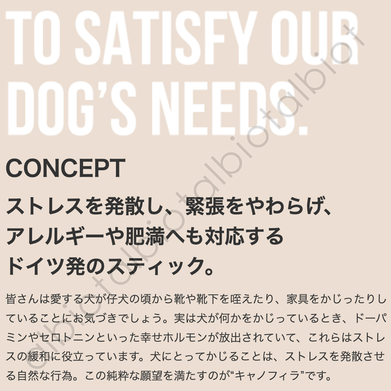 CANOPHERA キャノフィラ デンタルチュー コーヒーの木 ストレスを発散し、緊張をやわらげ、アレルギーや肥満へも対応するドイツ発のスティック